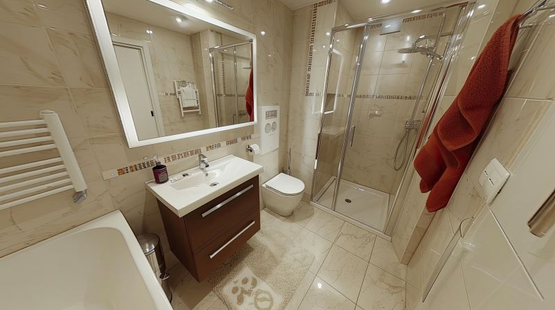 Modern Shower and Vanity